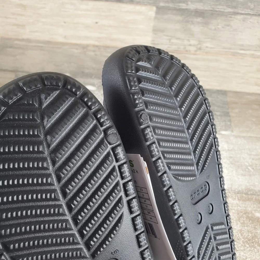 Crocs Classic Kid Slide Sandal Sz 3 J3 Rubber Slip On Rubber Open & Round Toe